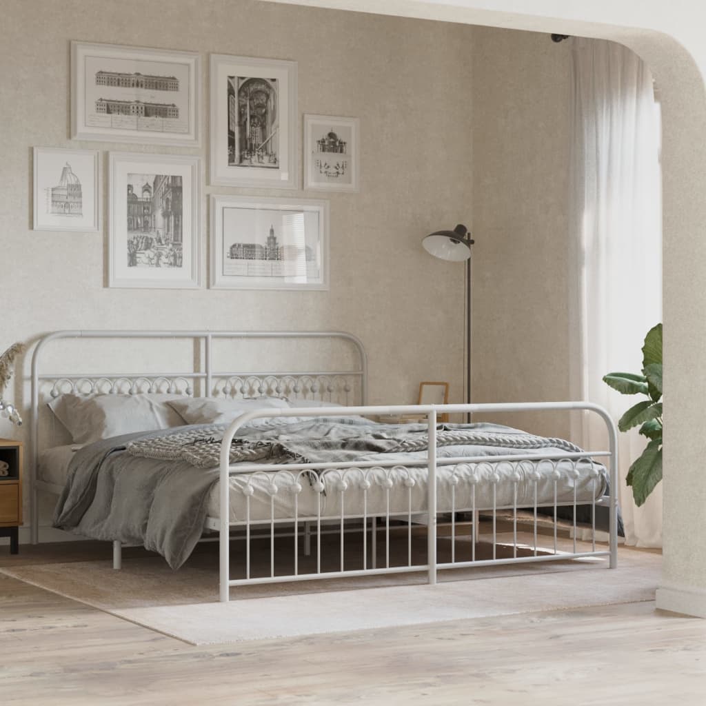 Bedframe Met Hoofd- En Voeteneinde Metaal