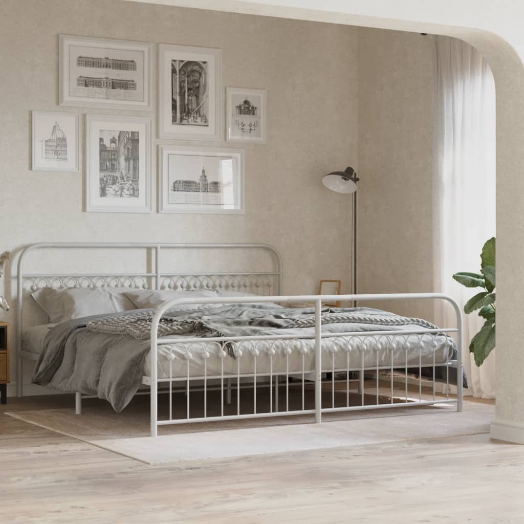 Bedframe Met Hoofd- En Voeteneinde Metaal