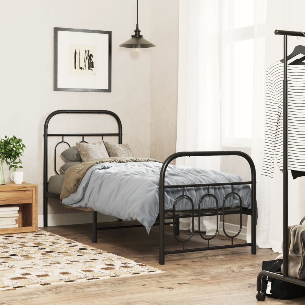 Bedframe Met Hoofd- En Voeteneinde Metaal