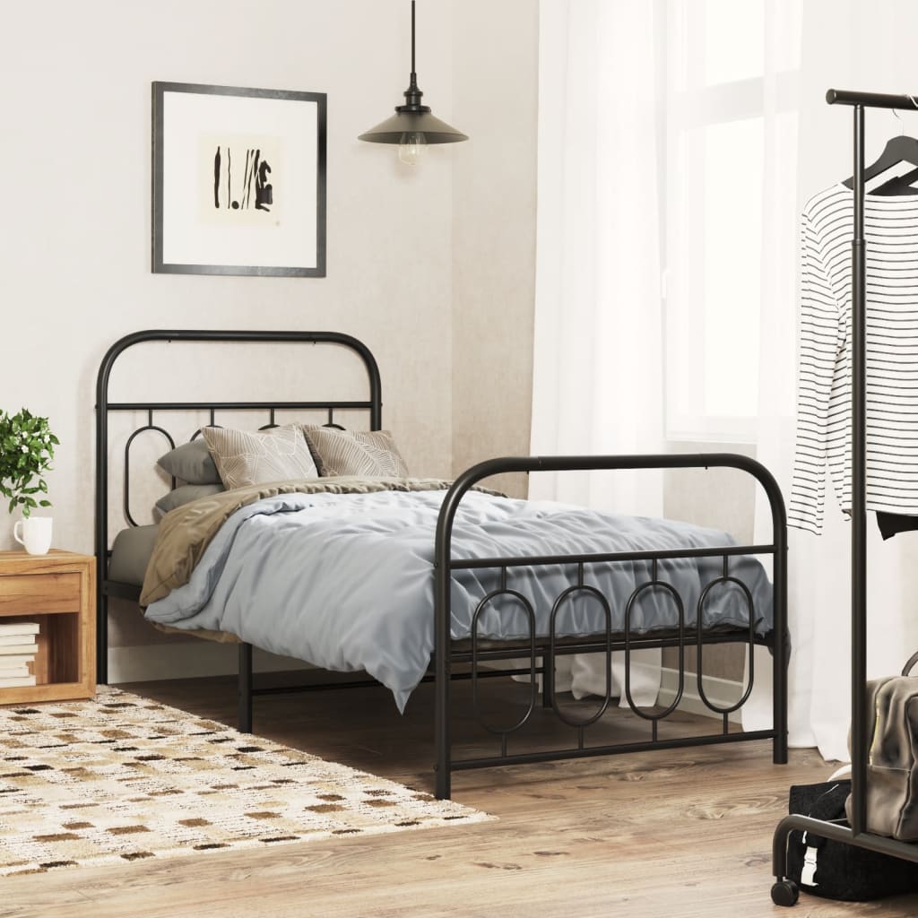 Bedframe Met Hoofd- En Voeteneinde Metaal