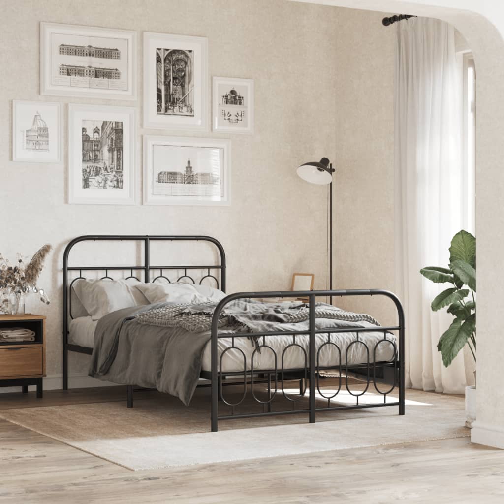 Bedframe Met Hoofd- En Voeteneinde Metaal