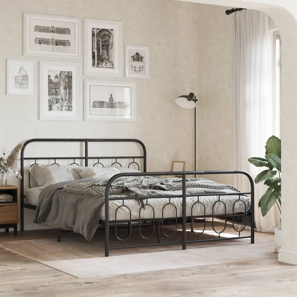 Bedframe Met Hoofd- En Voeteneinde Metaal