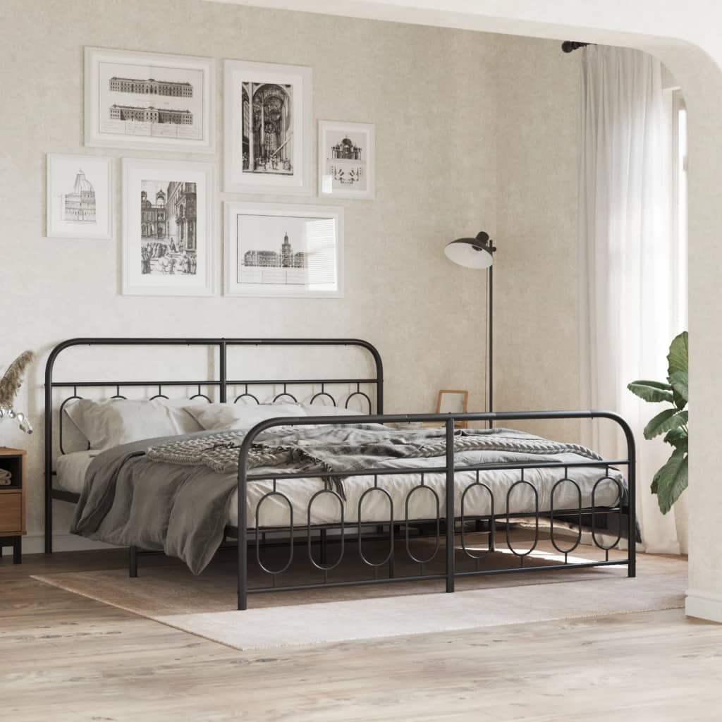 Bedframe Met Hoofd- En Voeteneinde Metaal