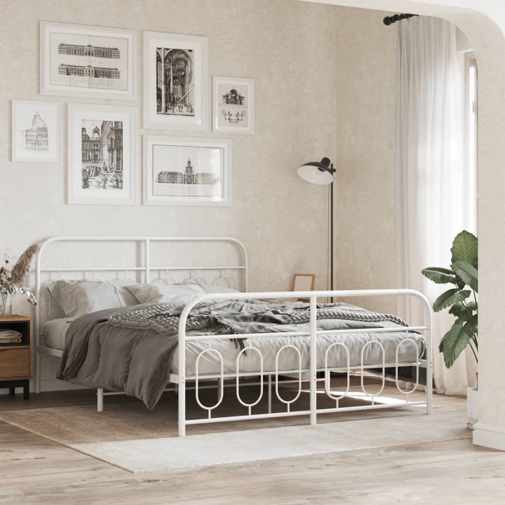 Bedframe Met Hoofd- En Voeteneinde Metaal