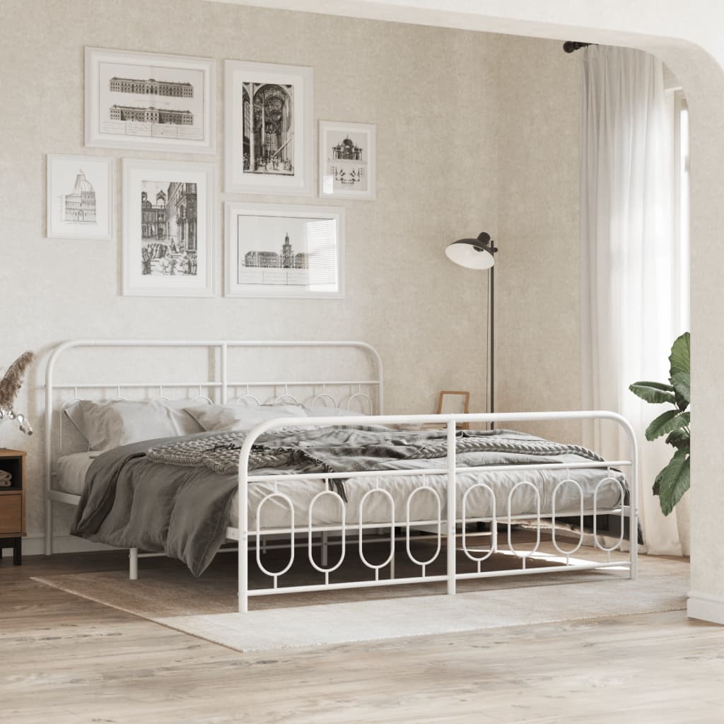 Bedframe Met Hoofd- En Voeteneinde Metaal