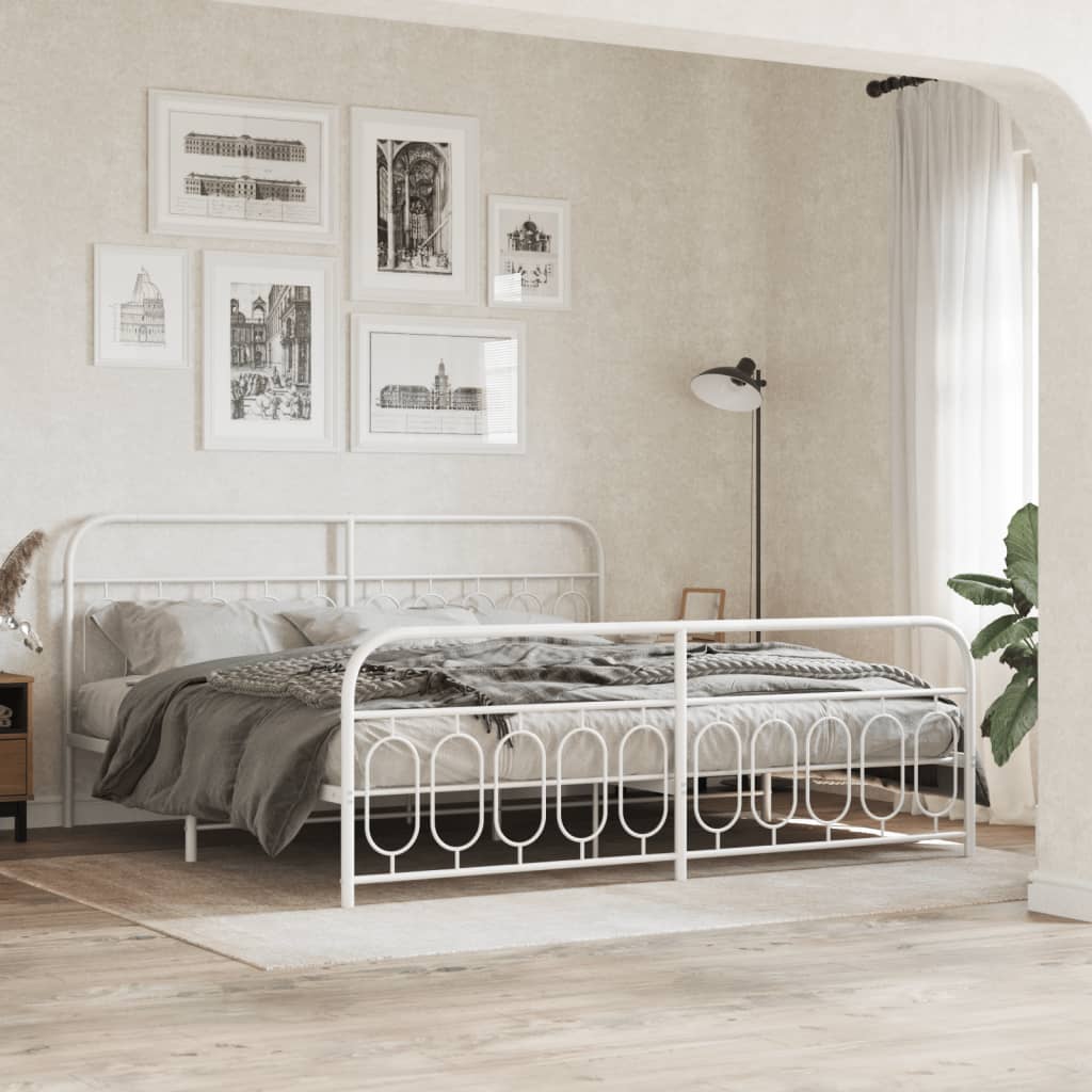 Bedframe Met Hoofd- En Voeteneinde Metaal