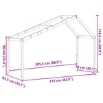 Kinderbedhuisje 213X85,5X144,5 Cm Massief Grenenhout