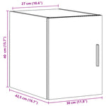 Wandkast 30X42,5X40 Cm Bewerkt Hout Kleurig