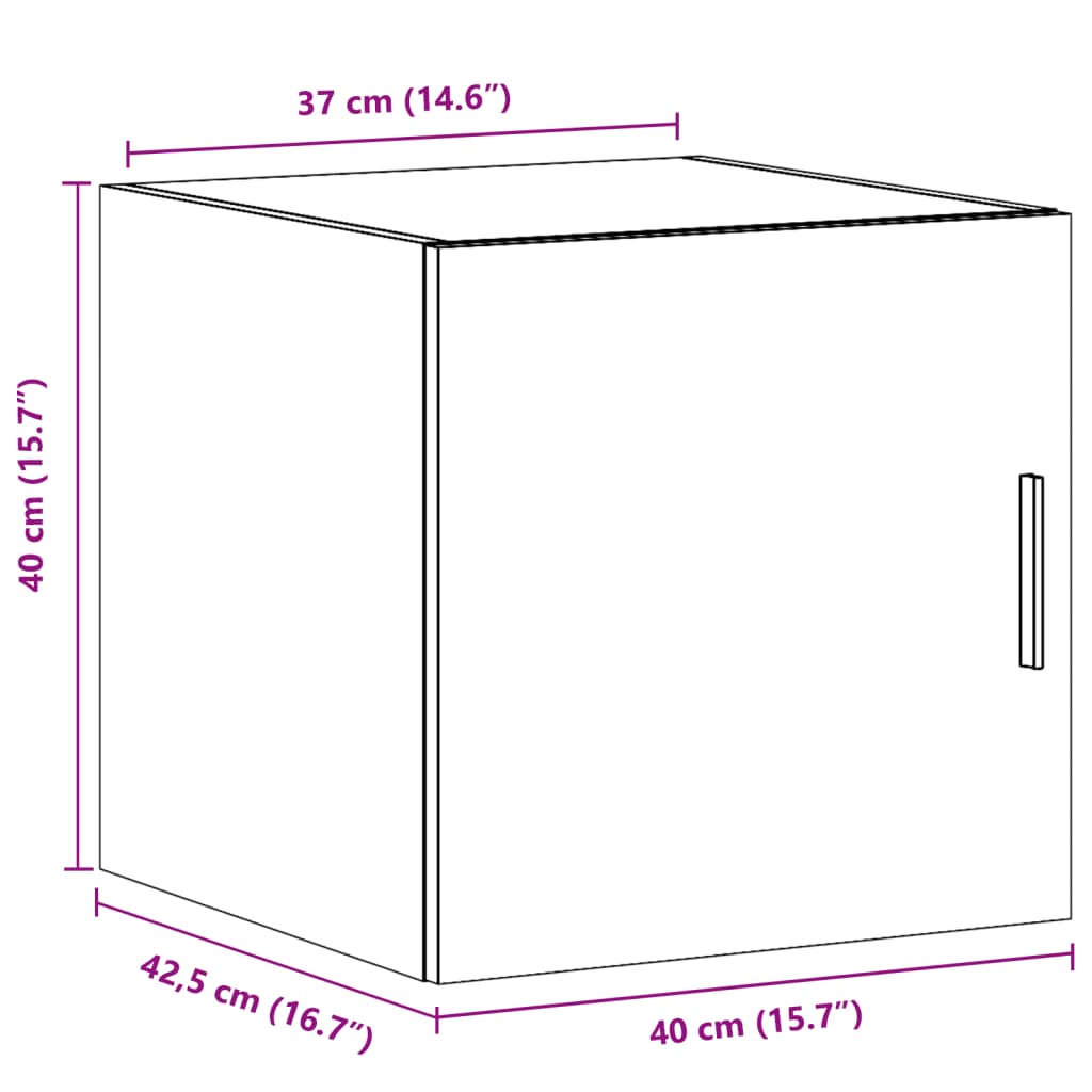 Wandkast 40X42,5X40 Cm Bewerkt Hout