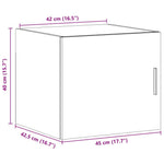 Wandkast 45X42,5X40 Cm Bewerkt Hout Kleurig