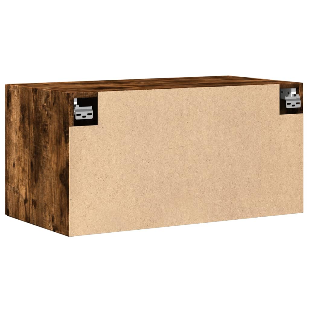 Wandkast 80X42,5X40 Cm Bewerkt Hout Kleurig