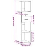 Hoge Kast 30X42,5X124 Cm Bewerkt Hout Ig