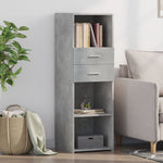 Hoge Kast 40X42,5X124 Cm Bewerkt Hout Eikenkleurig