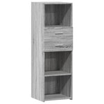 Hoge Kast 40X42,5X124 Cm Bewerkt Hout Eikenkleurig