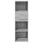 Hoge Kast 40X42,5X124 Cm Bewerkt Hout Eikenkleurig