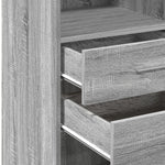 Hoge Kast 40X42,5X124 Cm Bewerkt Hout Eikenkleurig