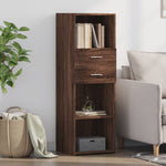 Hoge Kast 40X42,5X124 Cm Bewerkt Hout Eikenkleurig