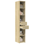 Hoge Kast 30X42,5X185 Cm Bewerkt Hout Kleurig