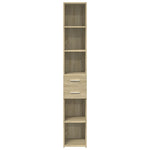 Hoge Kast 30X42,5X185 Cm Bewerkt Hout Kleurig
