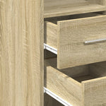 Hoge Kast 30X42,5X185 Cm Bewerkt Hout Kleurig
