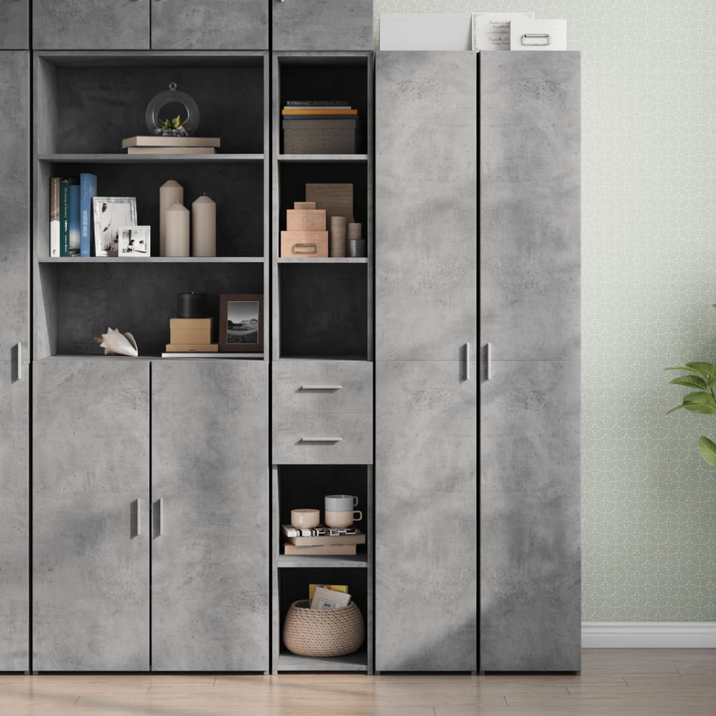 Hoge Kast 30X42,5X185 Cm Bewerkt Hout Kleurig