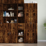 Hoge Kast 30X42,5X185 Cm Bewerkt Hout Kleurig