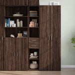 Hoge Kast 30X42,5X185 Cm Bewerkt Hout Kleurig