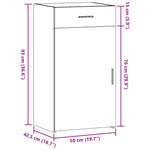 Dressoir 50X42,5X93 Cm Bewerkt Hout