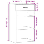Dressoir 50X42,5X93 Cm Bewerkt Hout