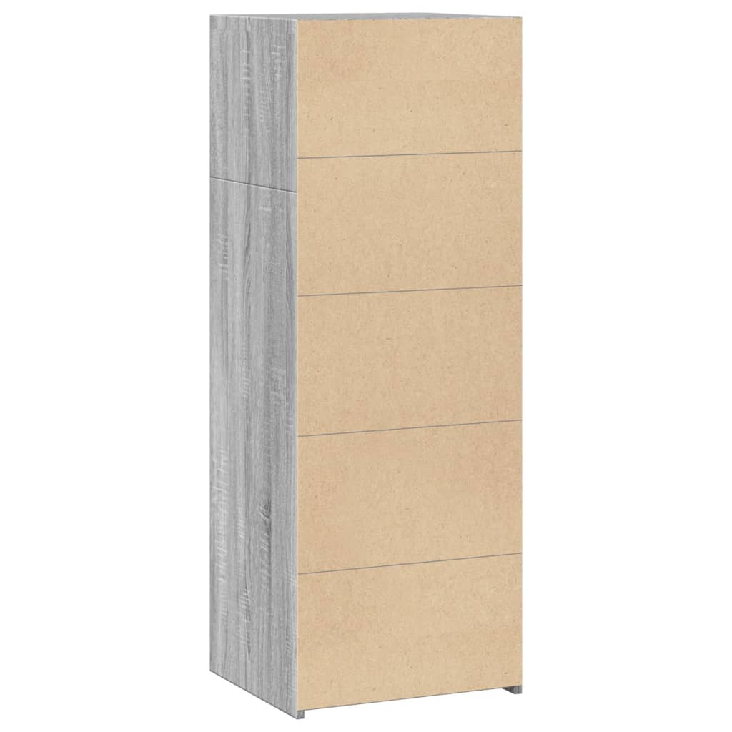 Hoge Kast 45X41X124 Cm Bewerkt Hout Eikenkleurig