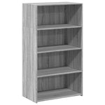 Hoge Kast 70X41X124 Cm Bewerkt Hout Eikenkleurig
