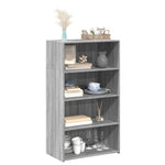 Hoge Kast 70X41X124 Cm Bewerkt Hout Eikenkleurig
