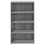 Hoge Kast 70X41X124 Cm Bewerkt Hout Eikenkleurig