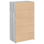 Hoge Kast 70X41X124 Cm Bewerkt Hout Eikenkleurig