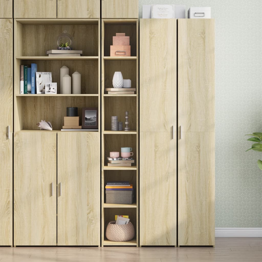 Hoge Kast 30X41X185 Cm Bewerkt Hout Kleurig