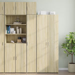 Opbergkast Smal 30X42,5X225 Cm Bewerkt Hout Eiken