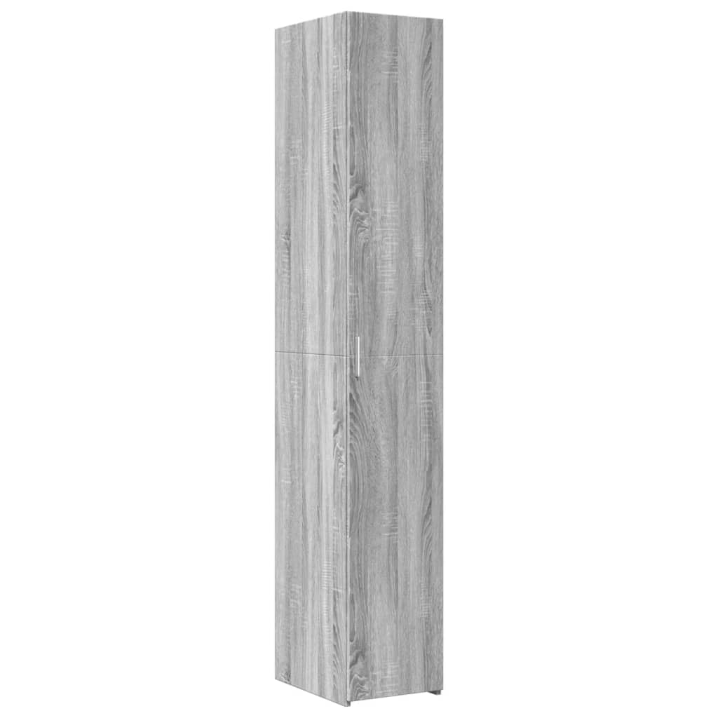 Opbergkast Smal 30X42,5X225 Cm Bewerkt Hout Eiken