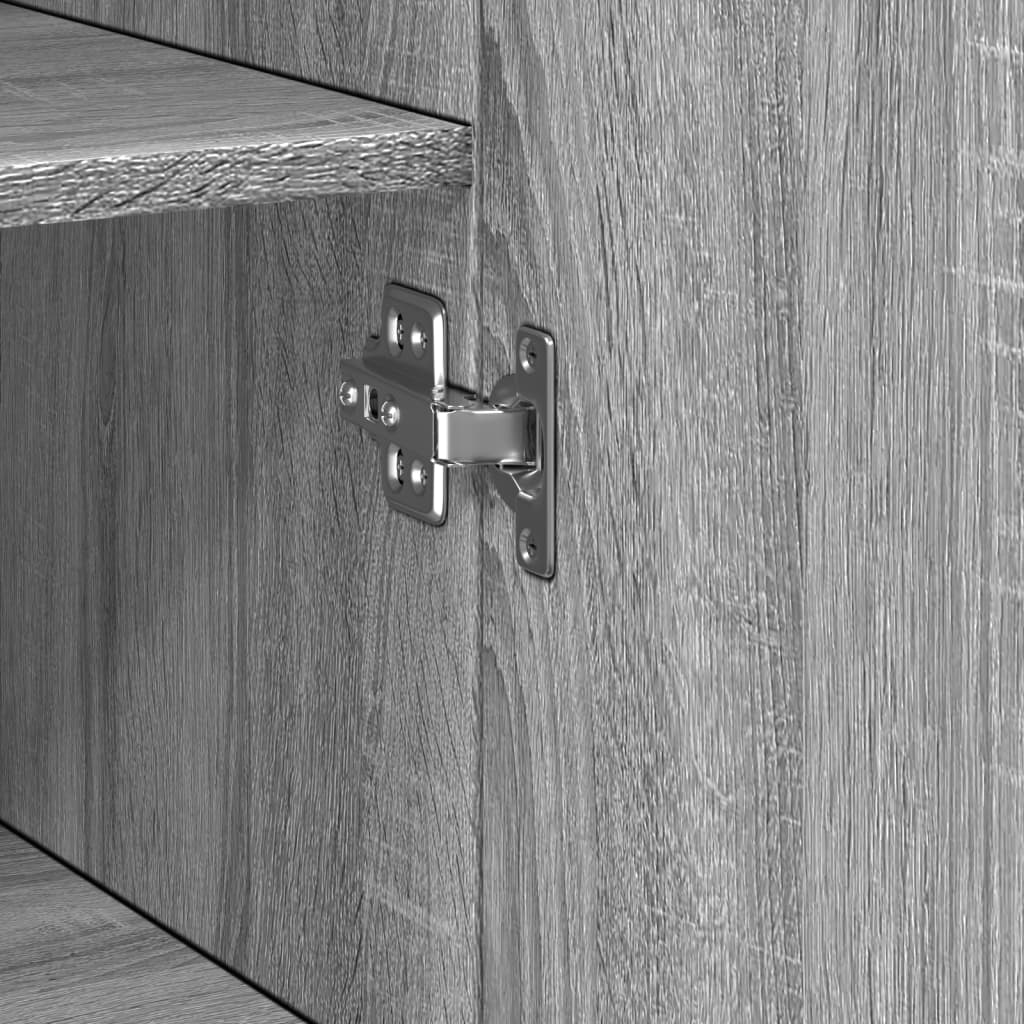 Opbergkast Smal 30X42,5X225 Cm Bewerkt Hout Eiken