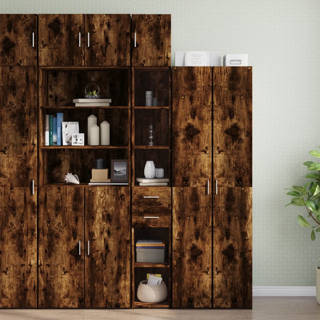 Opbergkast Smal 30X42,5X225 Cm Bewerkt Hout