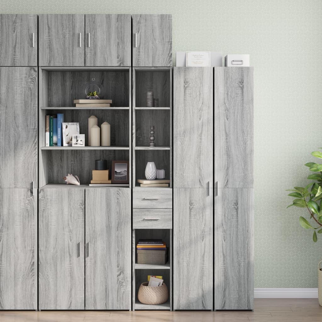 Opbergkast Smal 30X42,5X225 Cm Bewerkt Hout