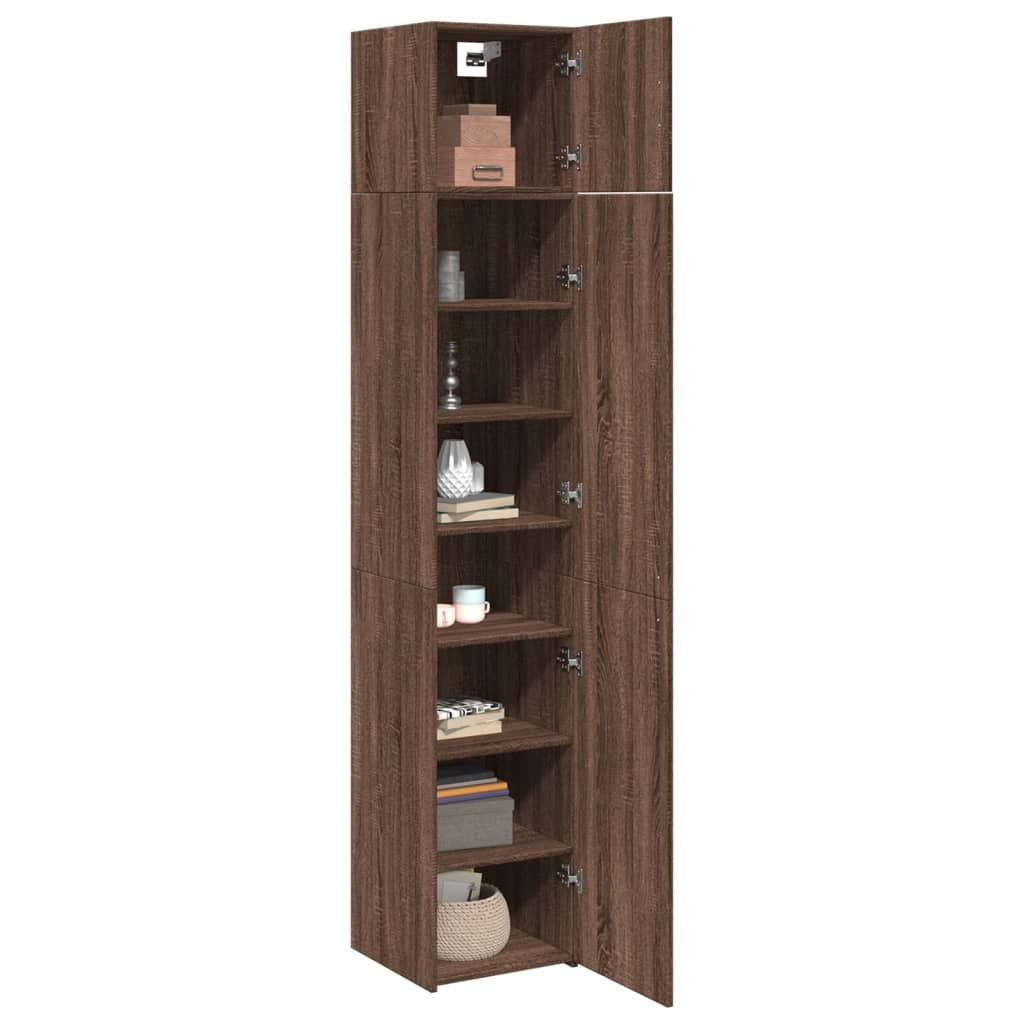 Opbergkast Smal 40X42,5X225 Cm Bewerkt Hout Ig