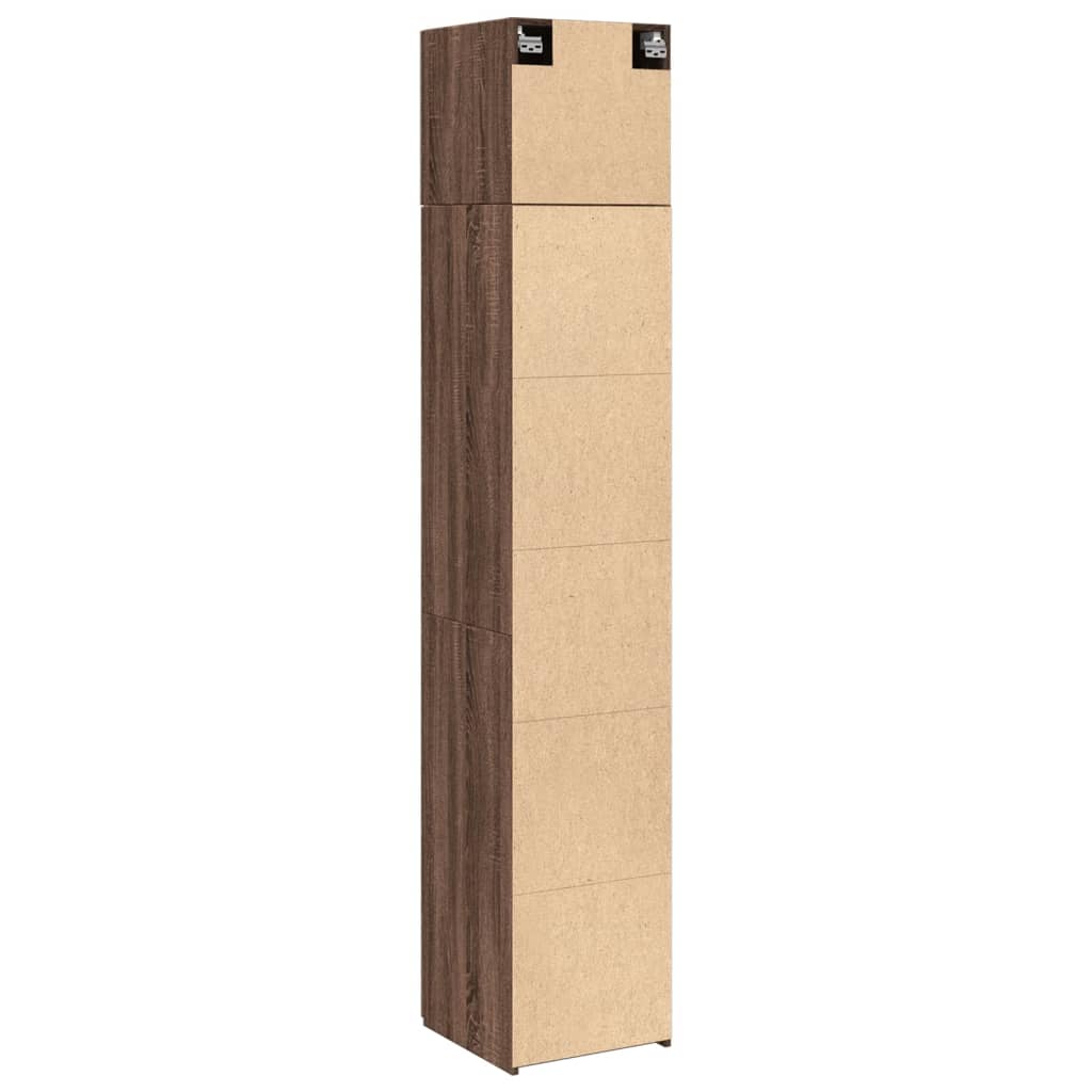 Opbergkast Smal 40X42,5X225 Cm Bewerkt Hout Ig