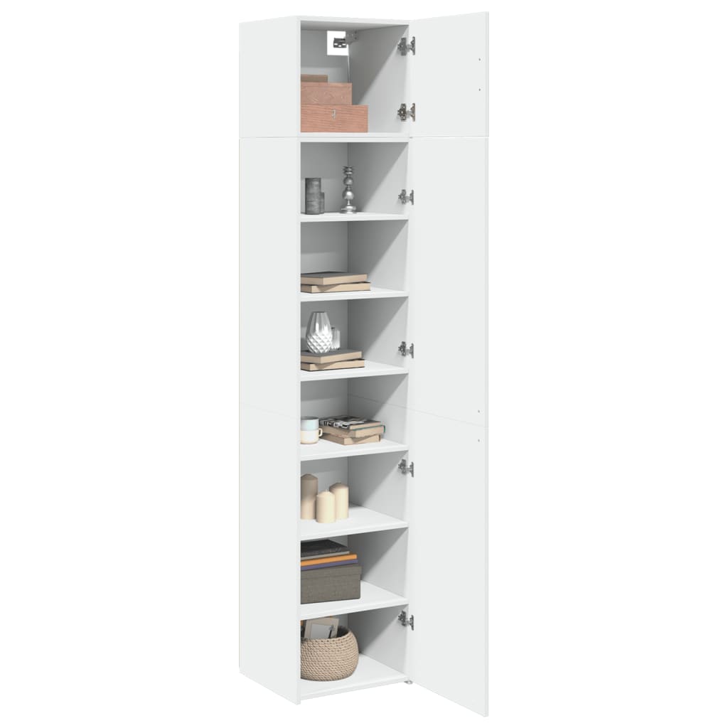 Opbergkast Smal 45X42,5X225 Cm Bewerkt Hout