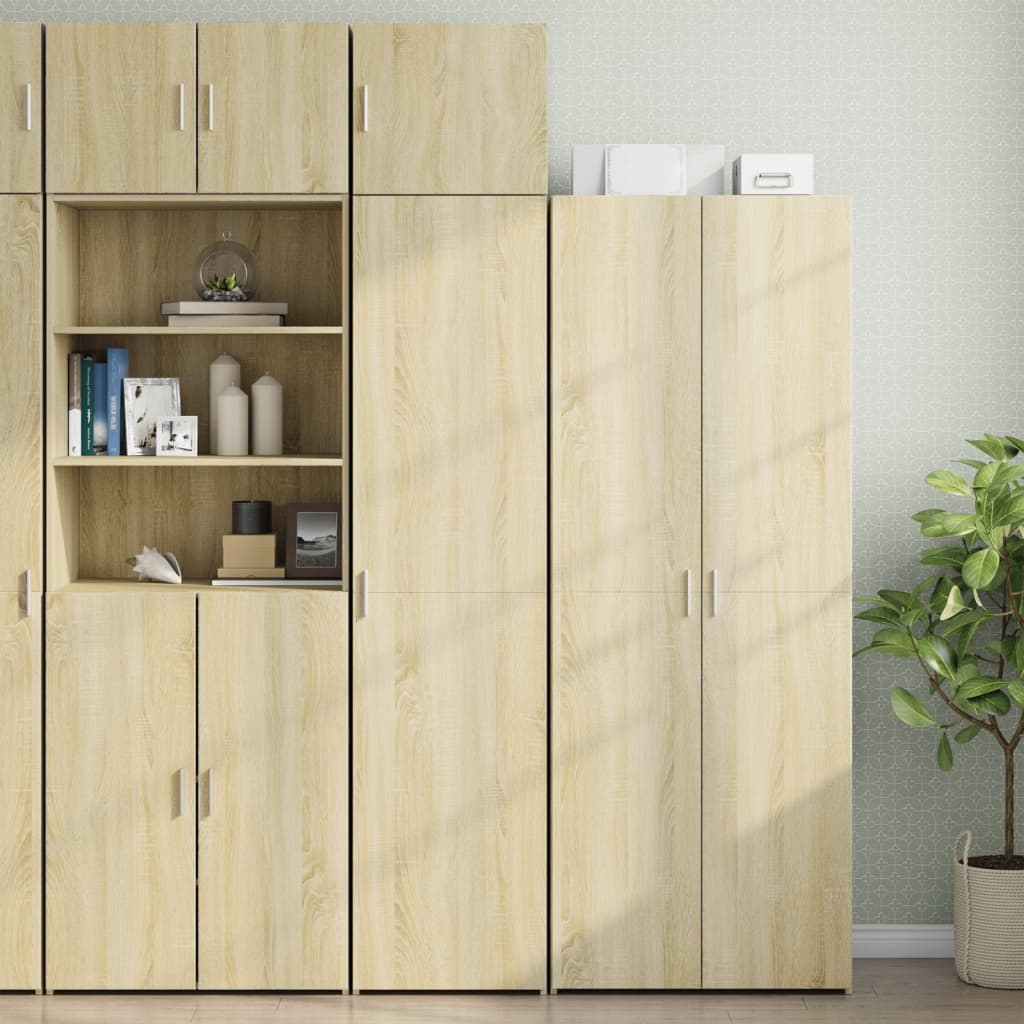 Opbergkast Smal 45X42,5X225 Cm Bewerkt Hout