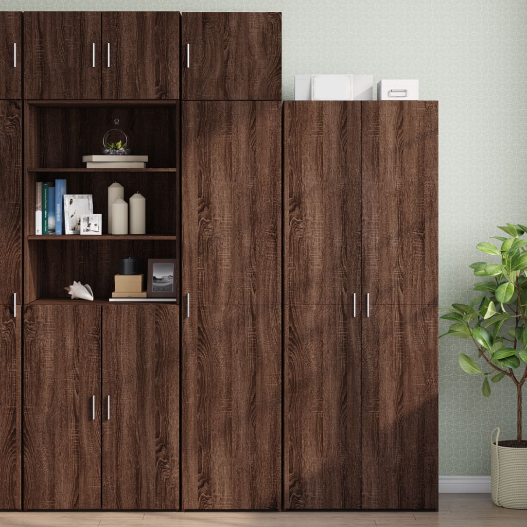 Opbergkast Smal 45X42,5X225 Cm Bewerkt Hout