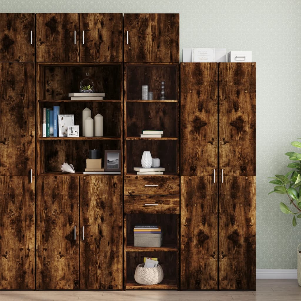 Opbergkast Smal 45X42,5X225 Cm Bewerkt Hout