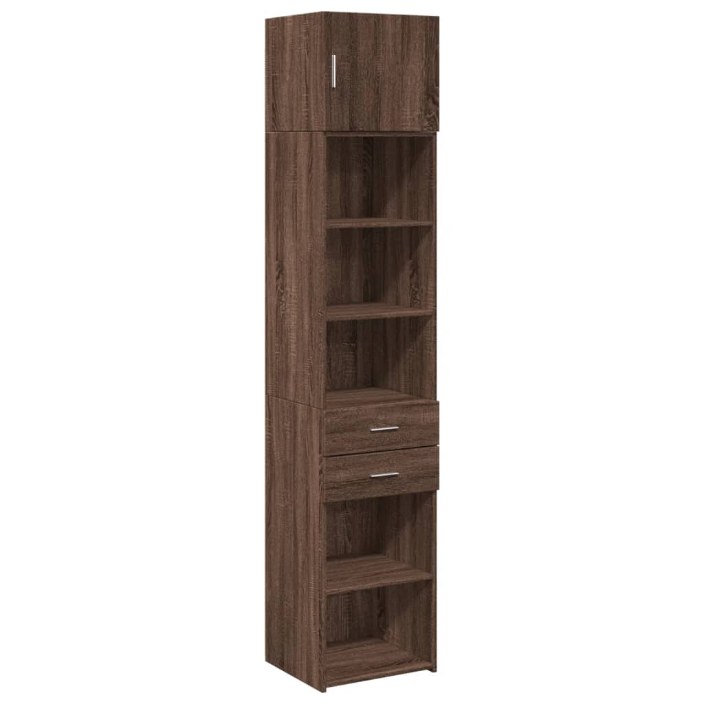 Opbergkast Smal 45X42,5X225 Cm Bewerkt Hout