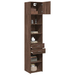 Opbergkast Smal 45X42,5X225 Cm Bewerkt Hout