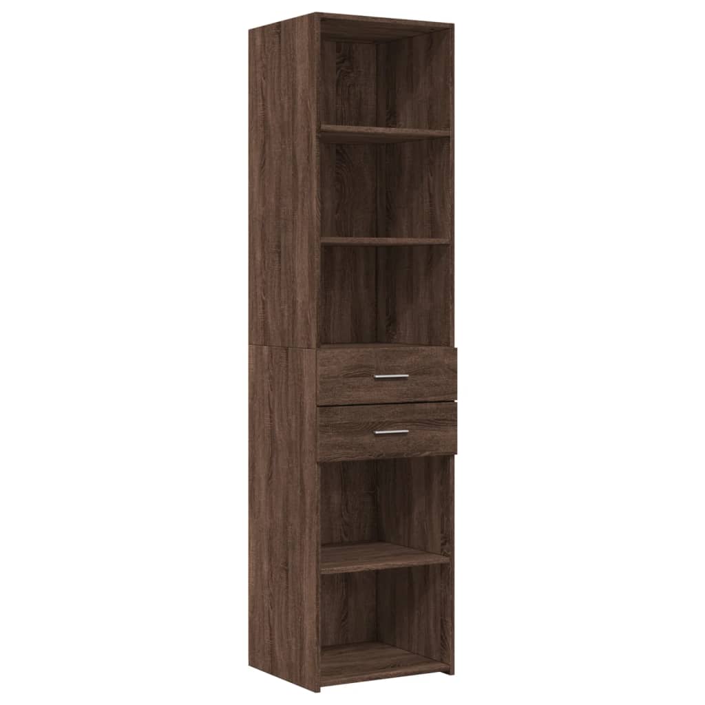 Opbergkast Smal 45X42,5X225 Cm Bewerkt Hout