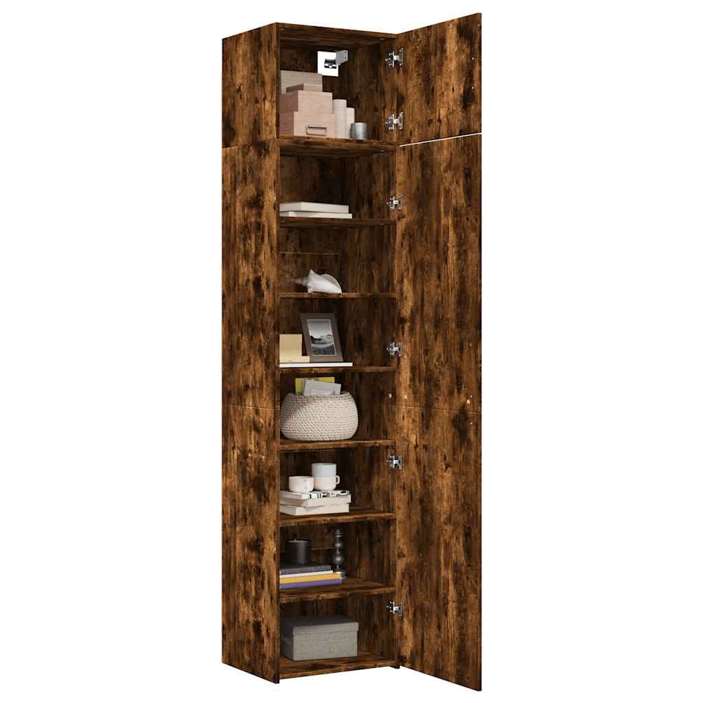 Opbergkast Smal 50X42,5X225 Cm Bewerkt Hout Kleur